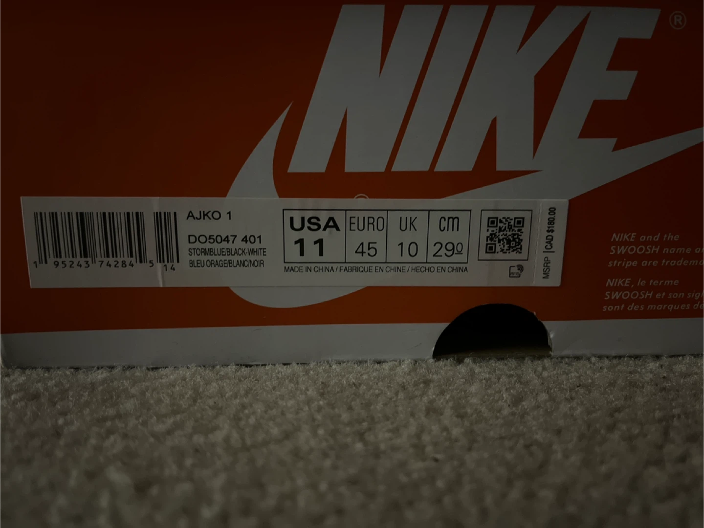 Nike AJKO 1 Stormblue/Black/White, Size 11 - photo 3