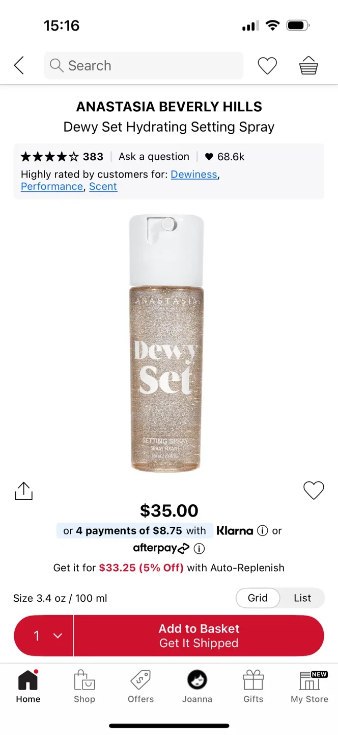 New Anastasia Beverly Hills Dewy Set Setting Spray image indicator(3)