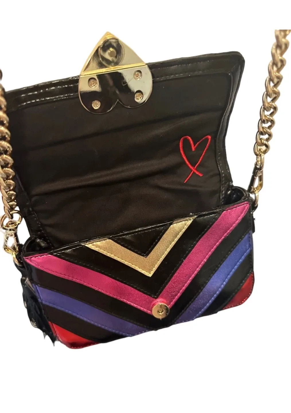 Victoria Secret multicolor heart Crossbody image indicator(2)
