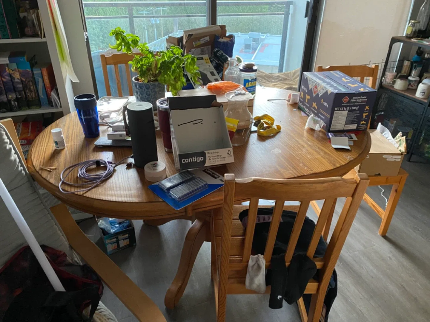 Oak Table and chair set image indicator(2)