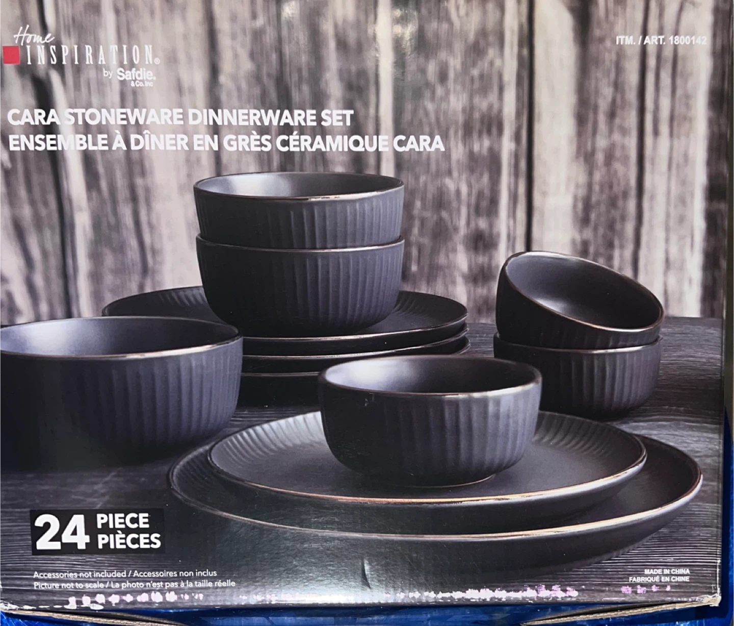 Home Inspiration Cara 24-Piece Stoneware Dinnerware Set