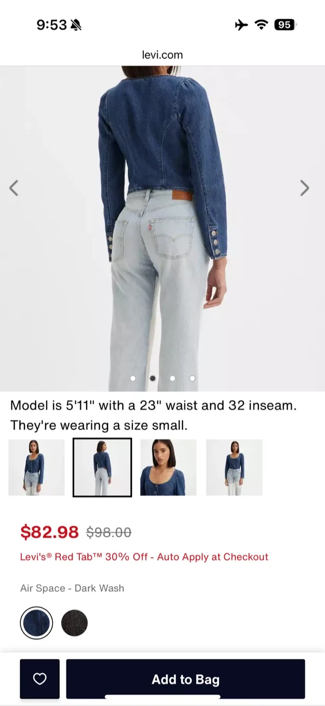 LEVIS Denim Top/ Size M/ Never Worn image indicator(2)