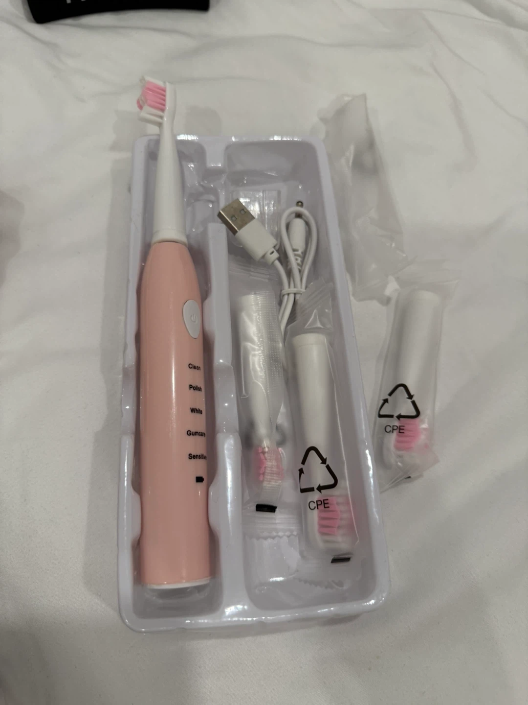 100% new Electric Toothbrush with Charger & Brush Heads