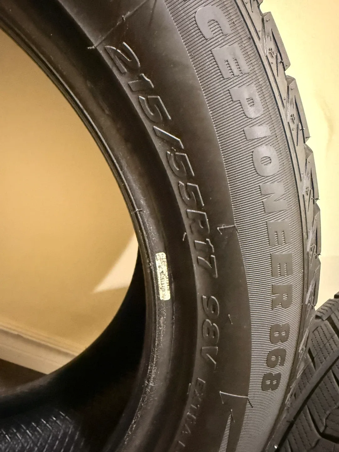 2 Ice Pioneer 868 tires, size 215/55R17. image indicator(6)