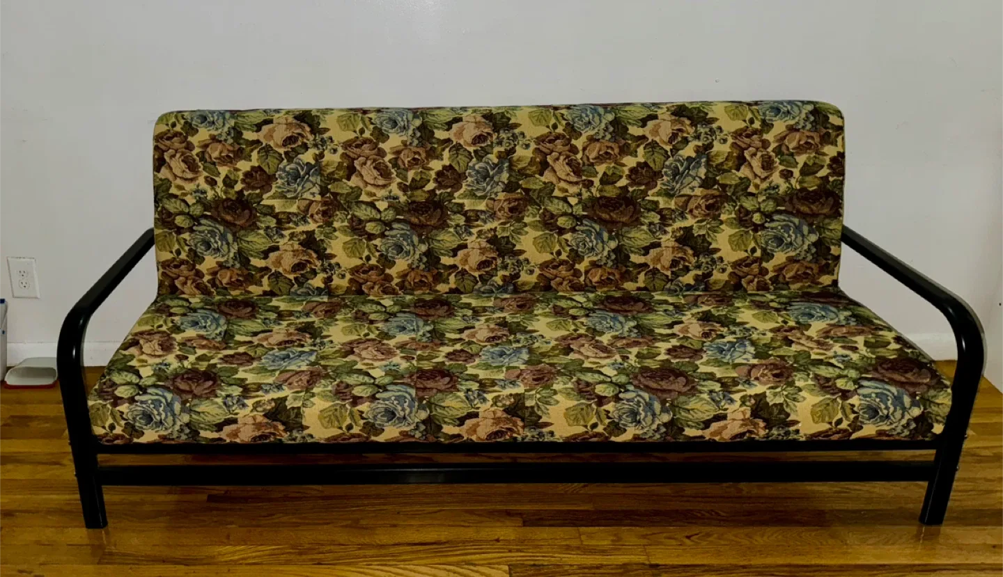 Floral Pattern Sofa Bed Futon - 74" x 41" image indicator(4)