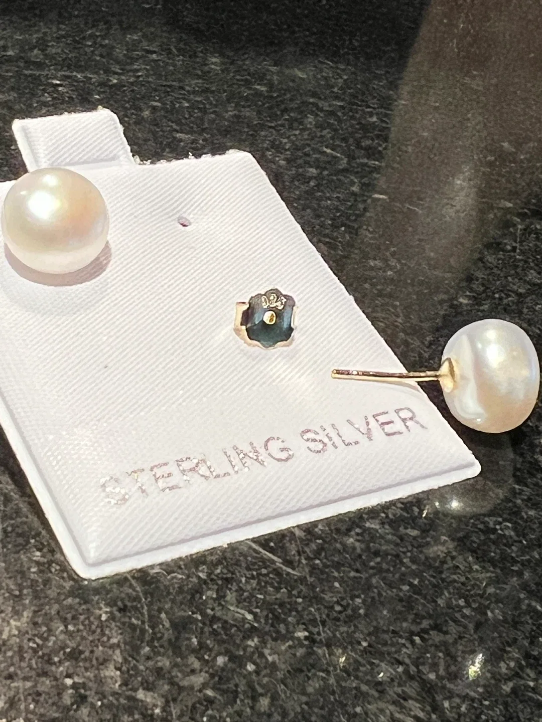 Pearl Sterling Silver Stud Earrings image indicator(4)