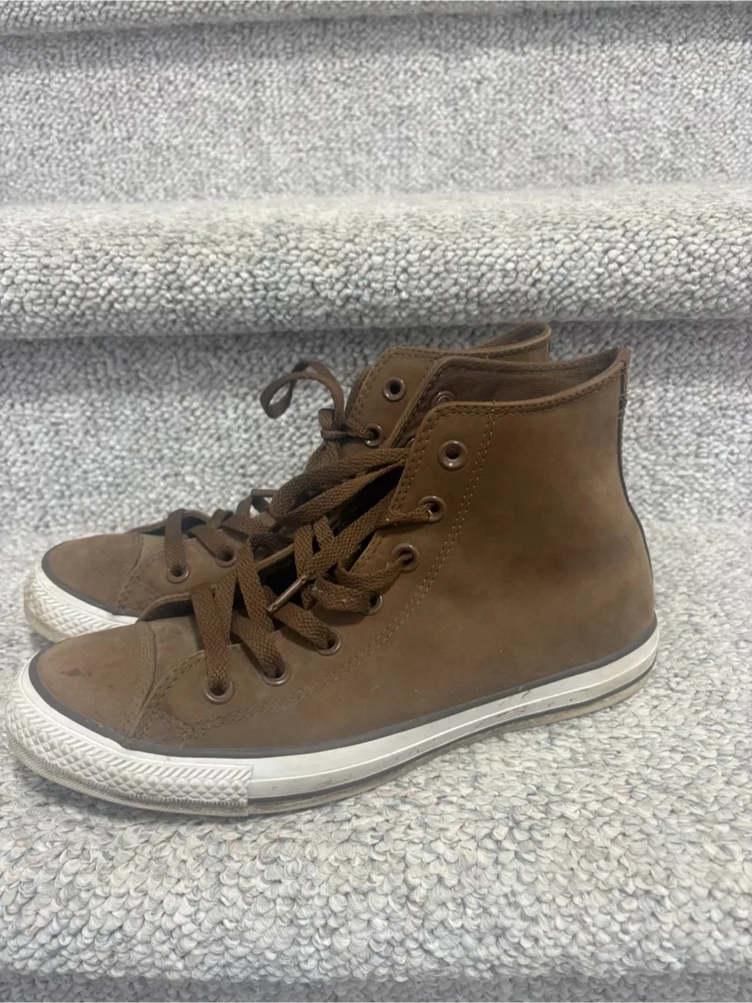 Converse All Star Brown Leather High Tops