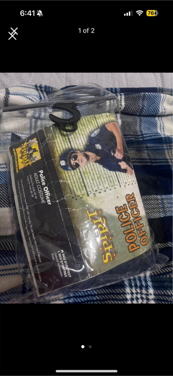 Spirit Halloween Police Officer Adult Costume - Size Large - photo 2