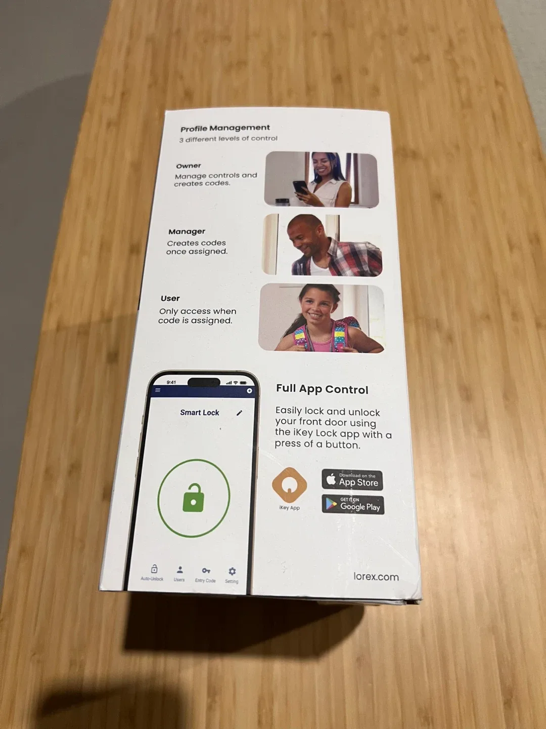 Lorex Bluetooth Deadbolt Smart Lock with Touchpad - New image indicator(3)