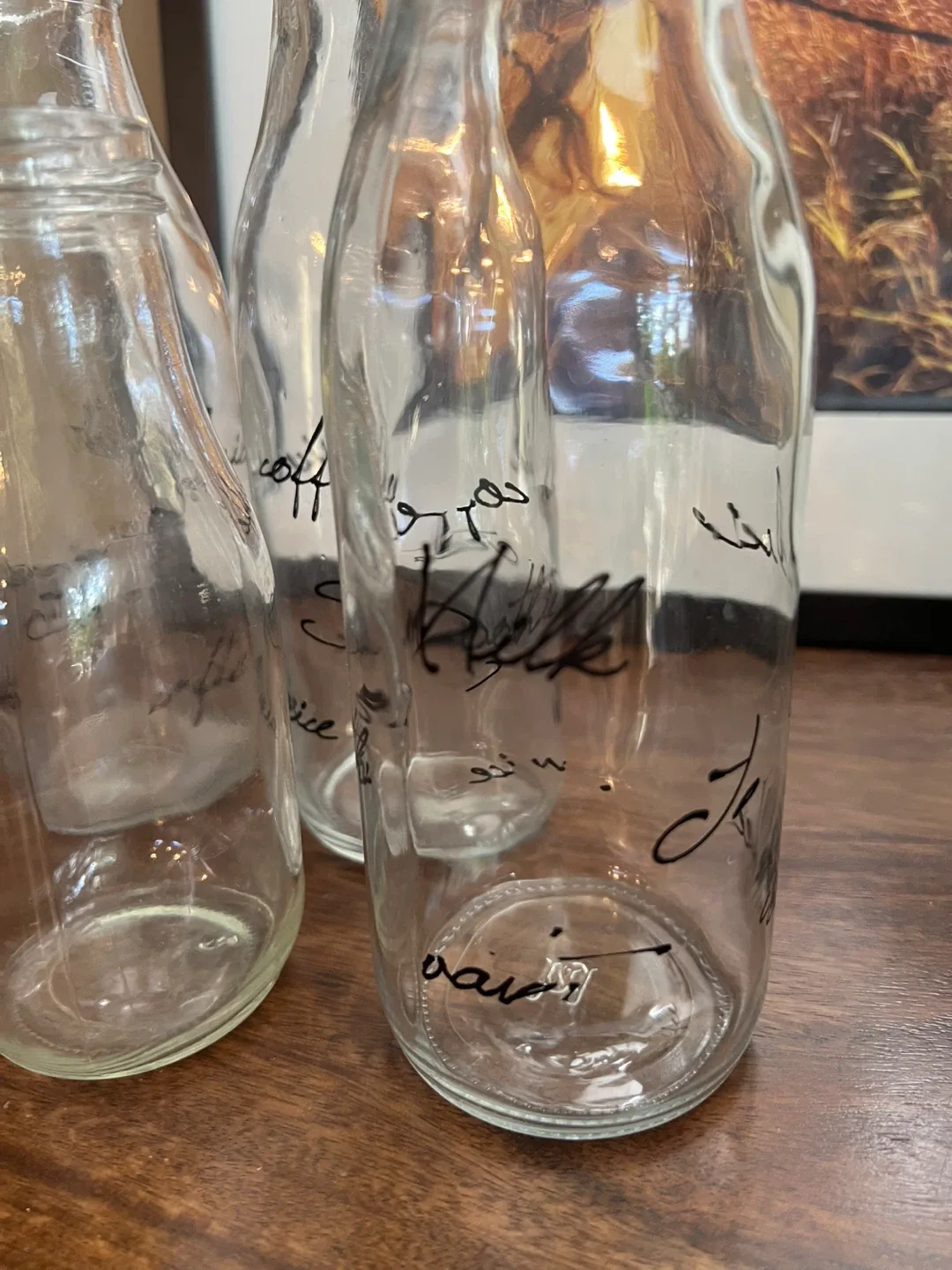 Set of 4 Decorative Glass Bottles image indicator(3)