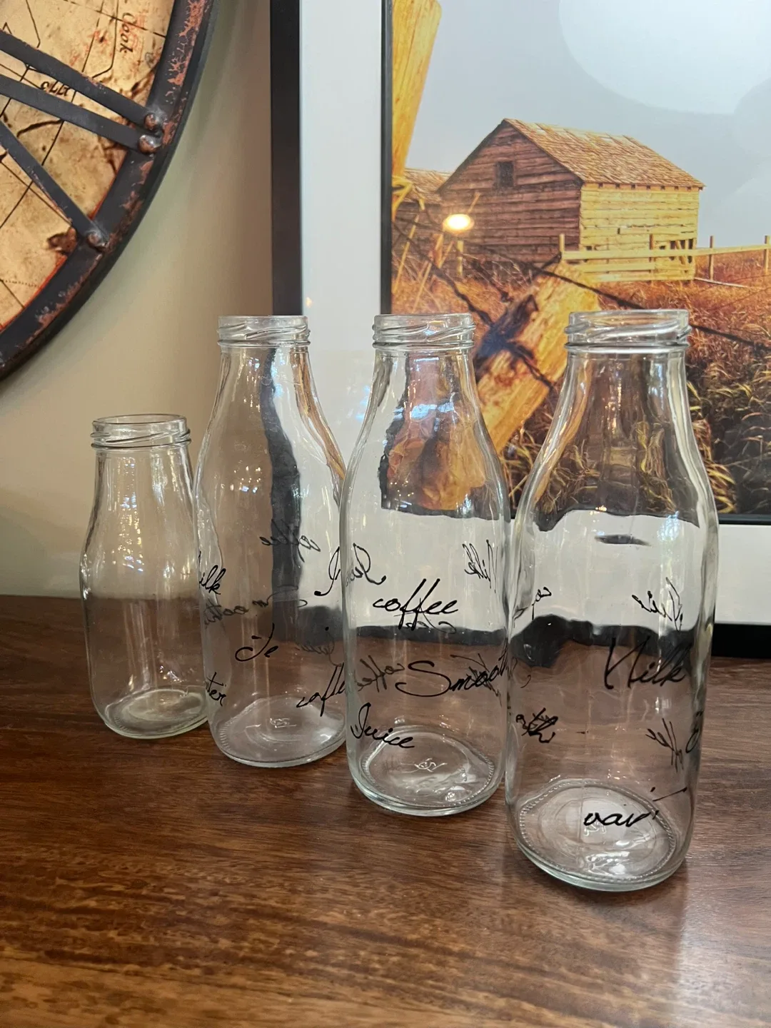 Set of 4 Decorative Glass Bottles image indicator(5)