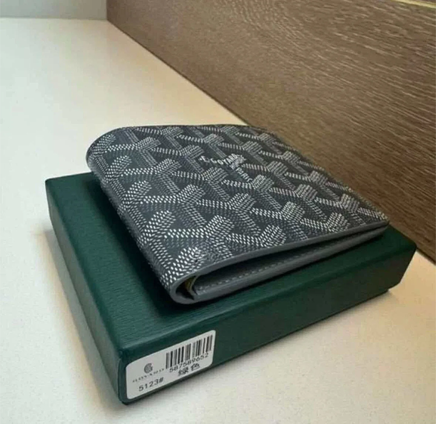 Goyard Grey Wallet with Box