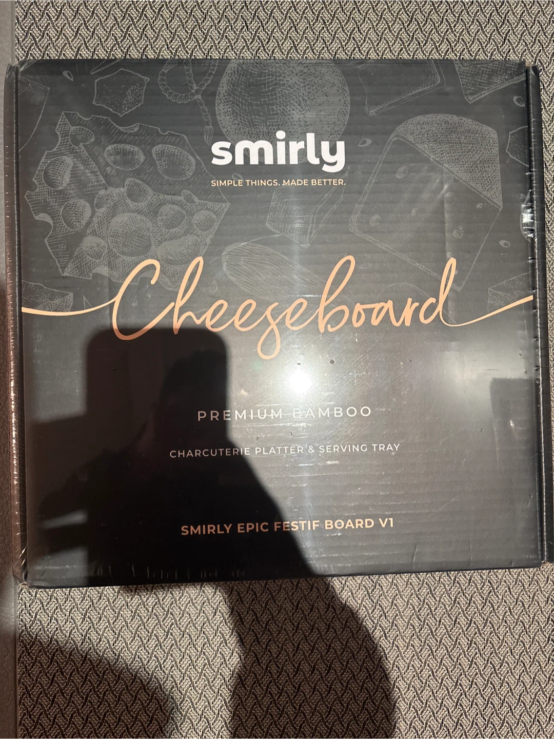 Smirly Premium Bamboo Cheeseboard - New in Box!