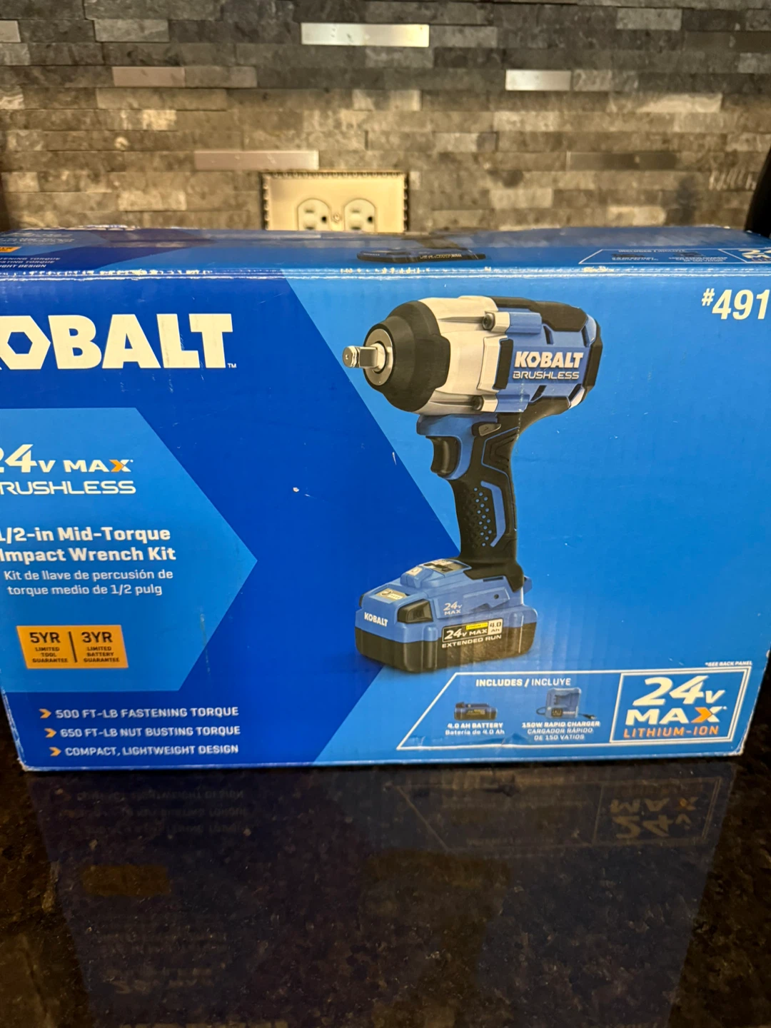Kobalt 24v MAX 1/2-in Impact Wrench Kit