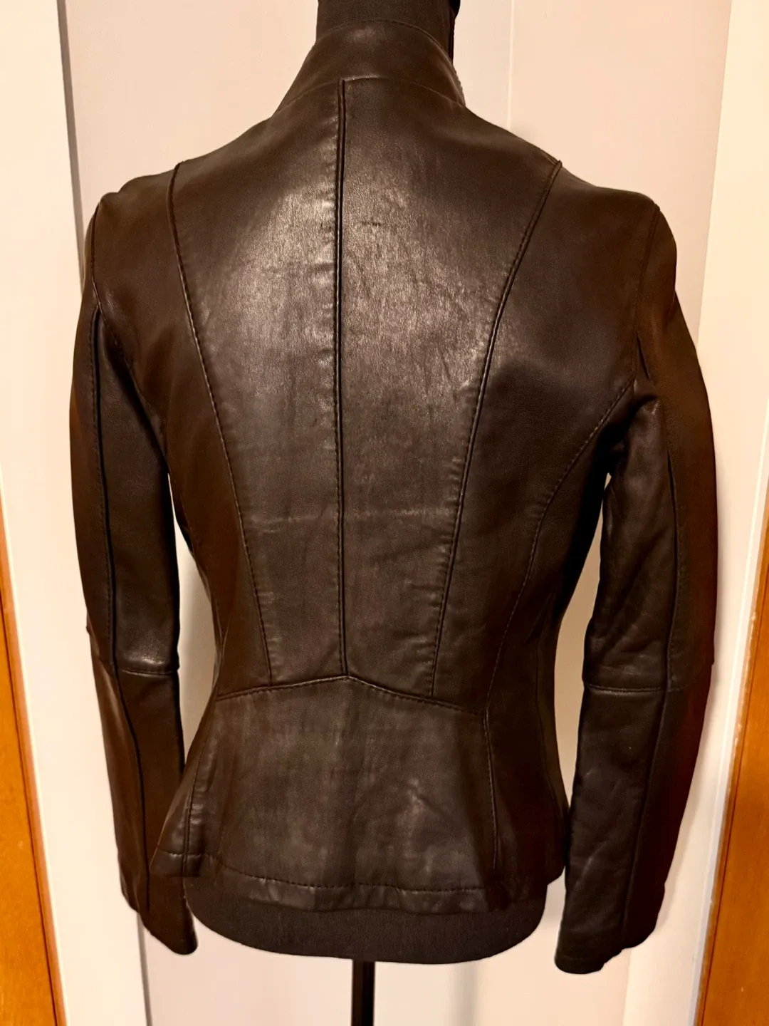 Michael Kors Leather Jacket, Size S image indicator(3)