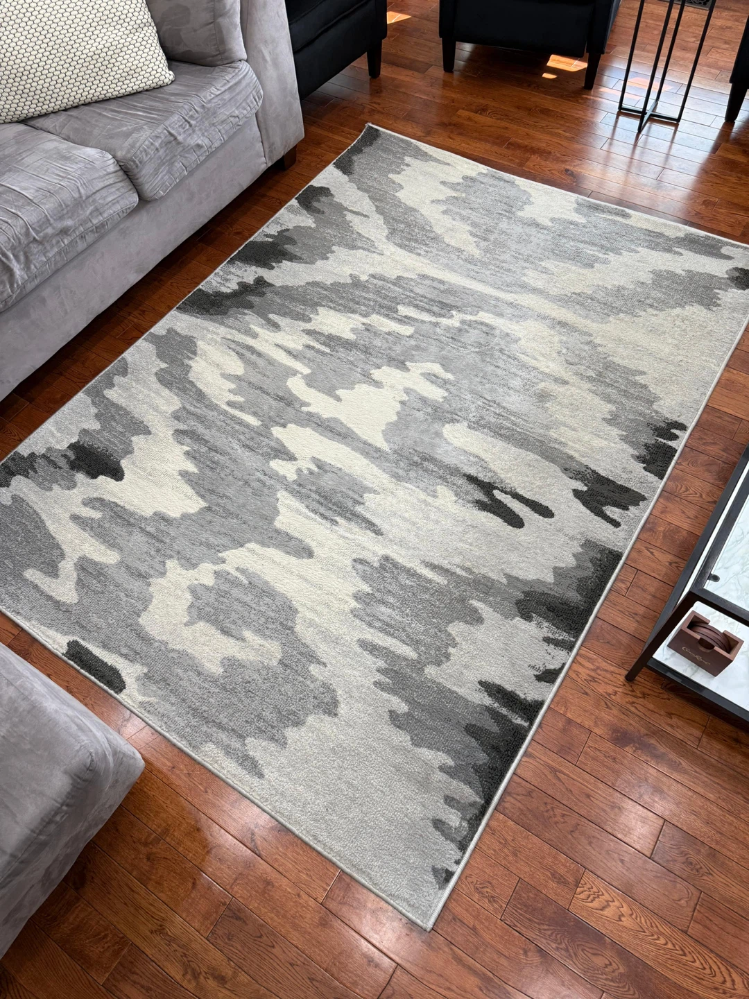 Camo Area Rug (white, black, grey) - photo 2