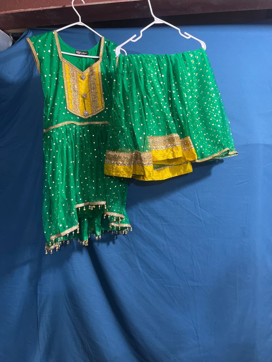 Zia Collections Green & Yellow Dress