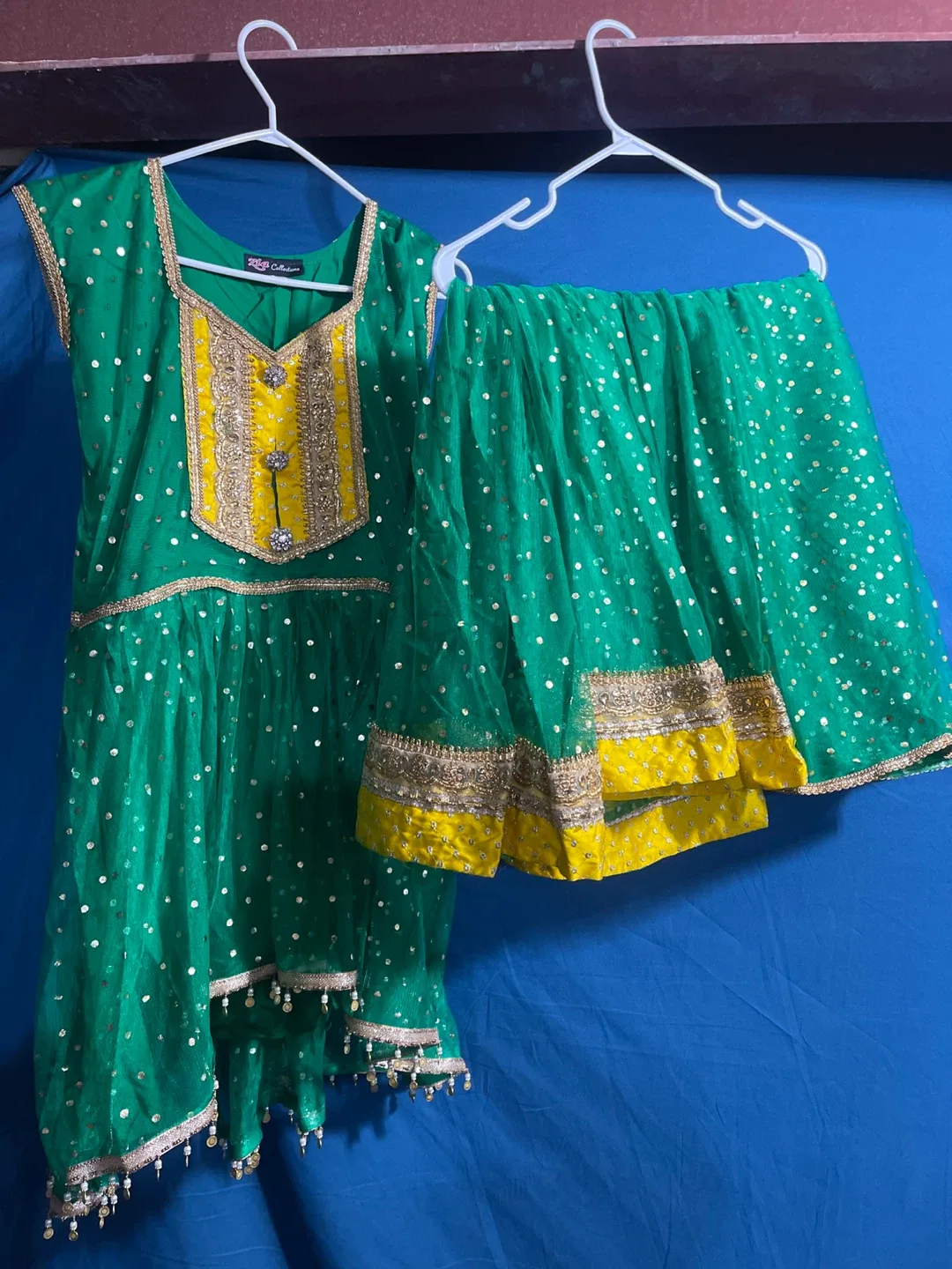 Zia Collections Green & Yellow Dress image indicator(2)