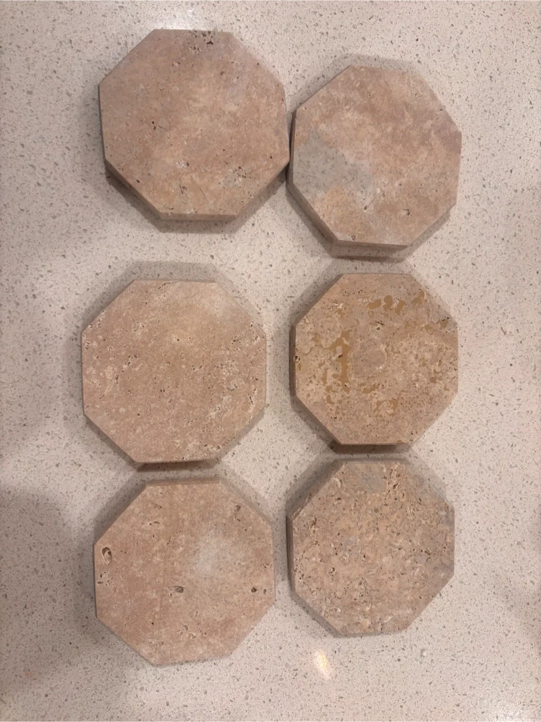 Set of 6 Stone Coasters - Octagon image indicator(6)