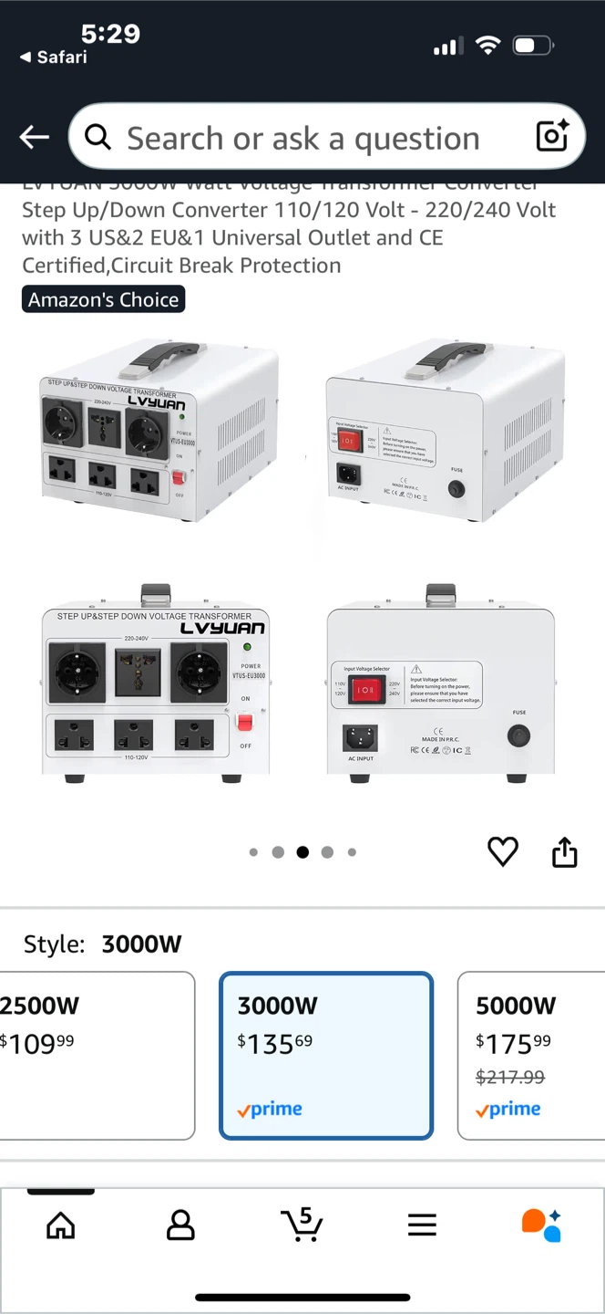 LVYUAN 3000W Voltage Transformer Converter