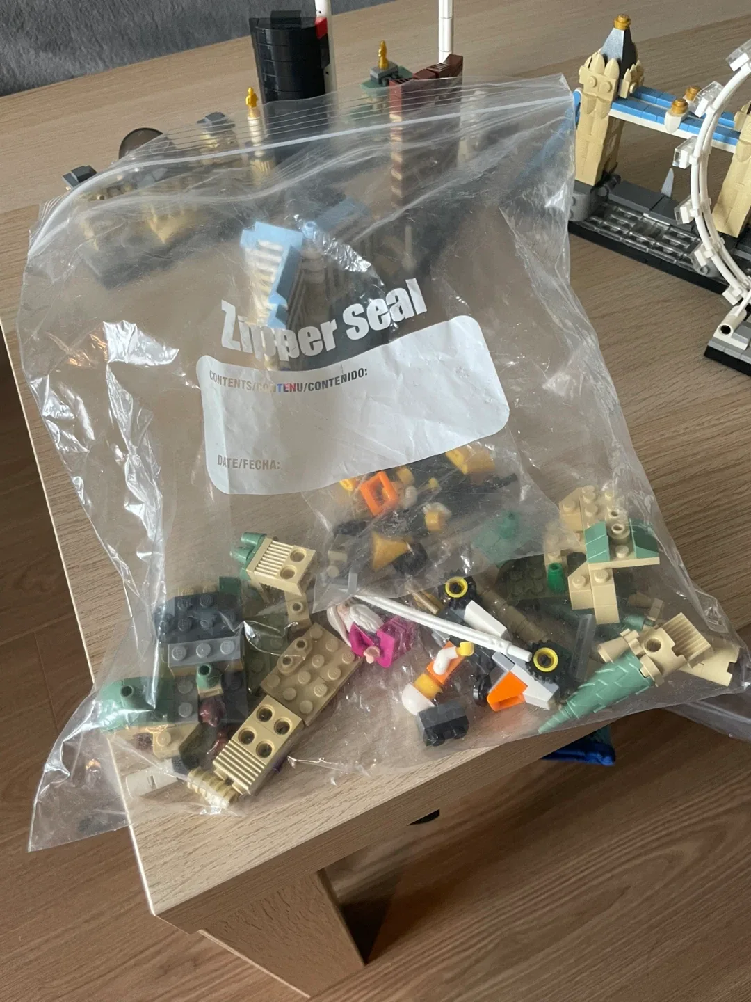 Lego Pieces in Zipper Bag thumbnail