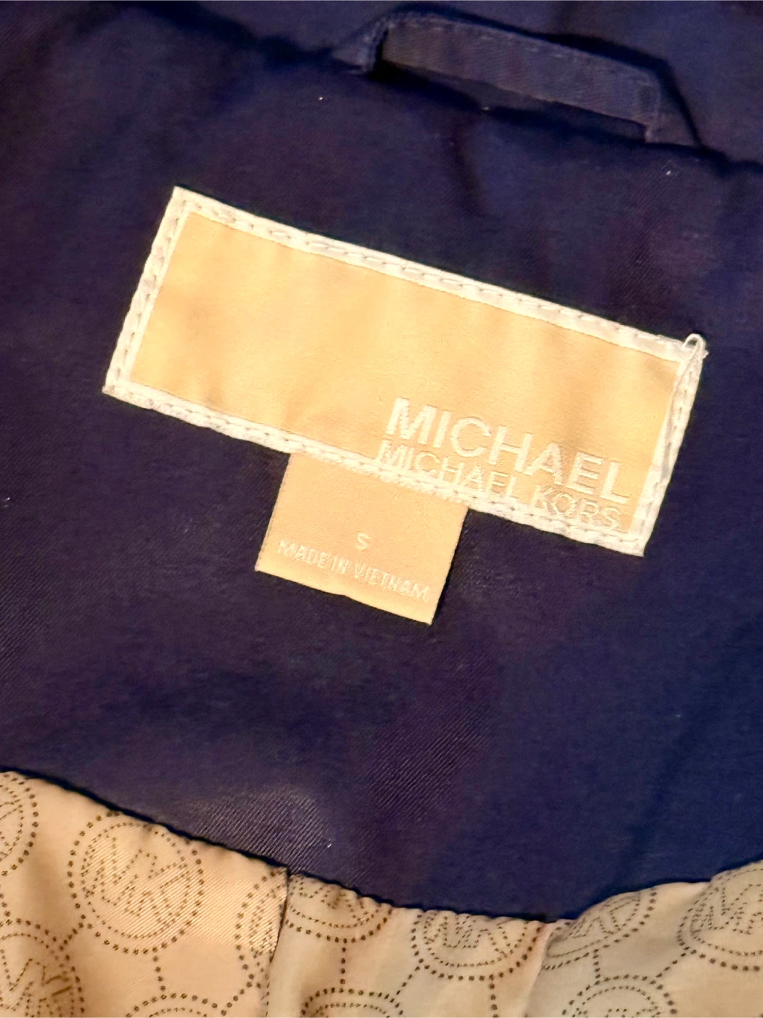 Michael Michael Kors Navy Trench Coat - Size S *Authentic - photo 4