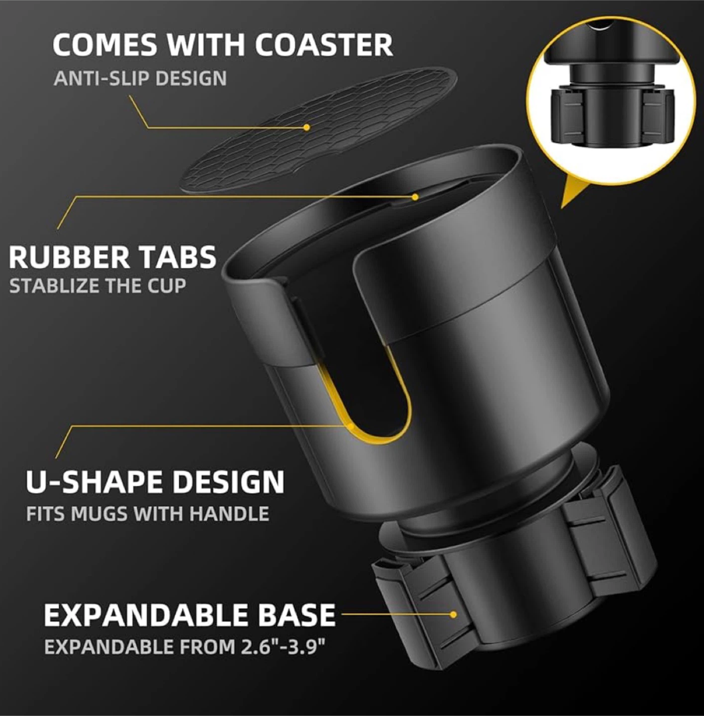 Car Cup Holder Expander Adapter - photo 2