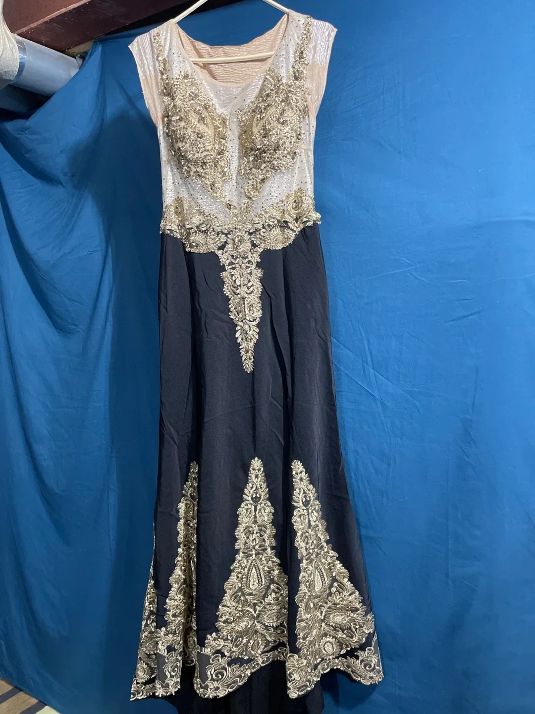 Elegant Black & Gold Embellished Dress image indicator(3)