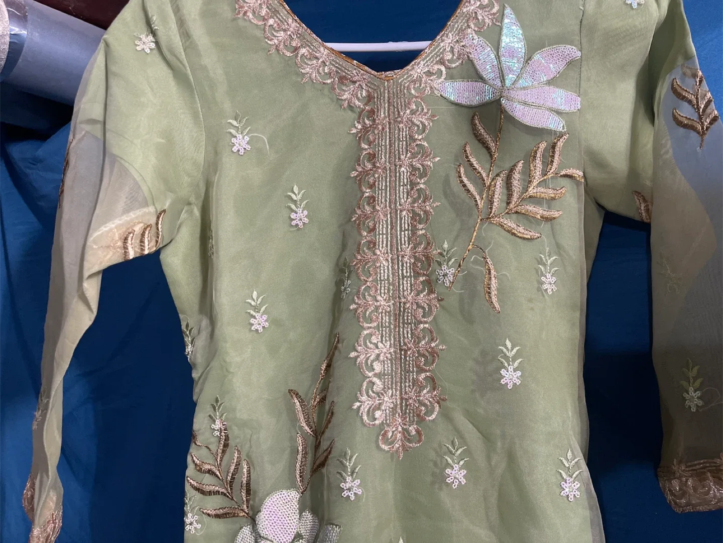 Green Embroidered Salwar Kameez image indicator(5)