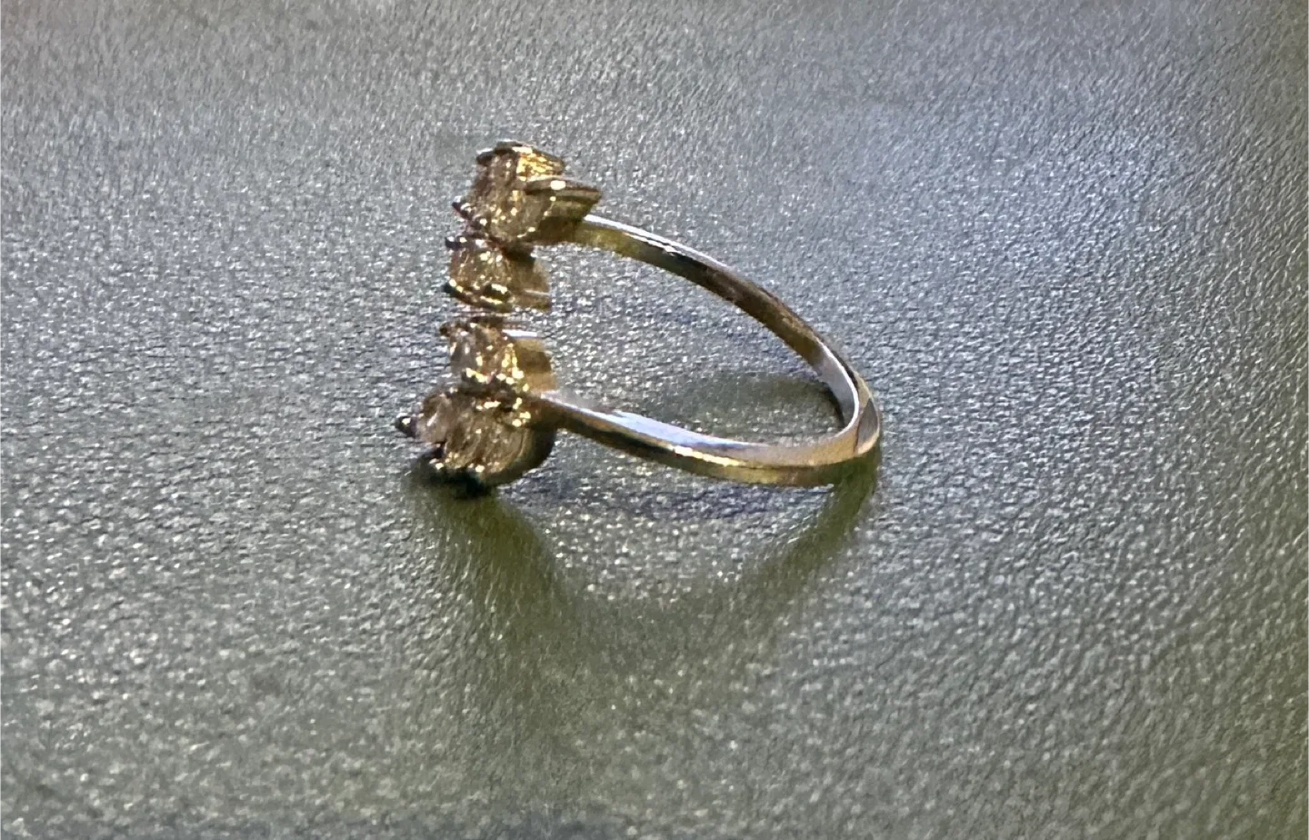 Plated Ring with CZ Stones - size 6 - New -$5 - East York image indicator(2)
