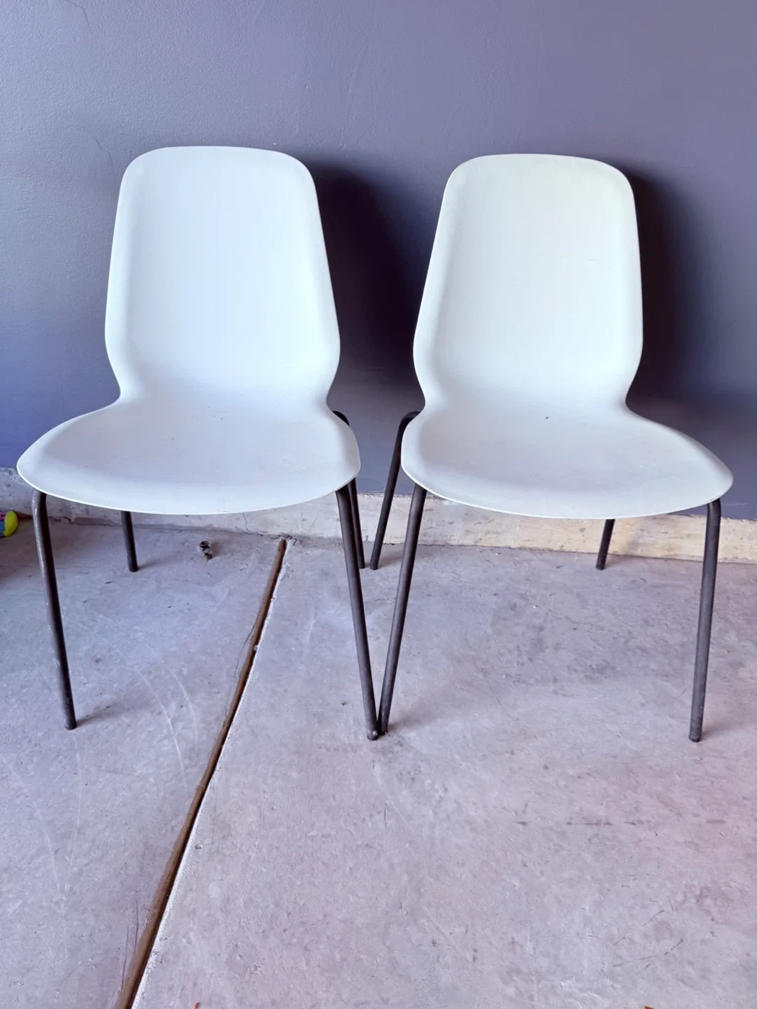 White Plastic Chairs (Set of 2) thumbnail