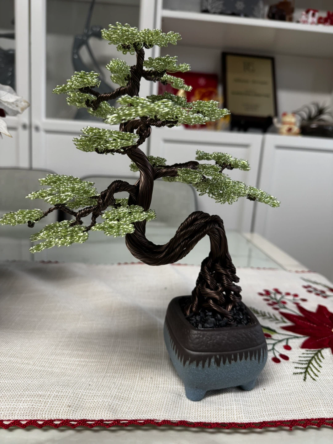 Handcrafted Aluminum Bonsai Tree (LIME COLOR) - photo 2
