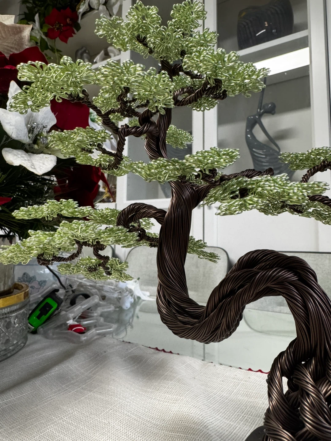 Handcrafted Aluminum Bonsai Tree (LIME COLOR) - photo 5