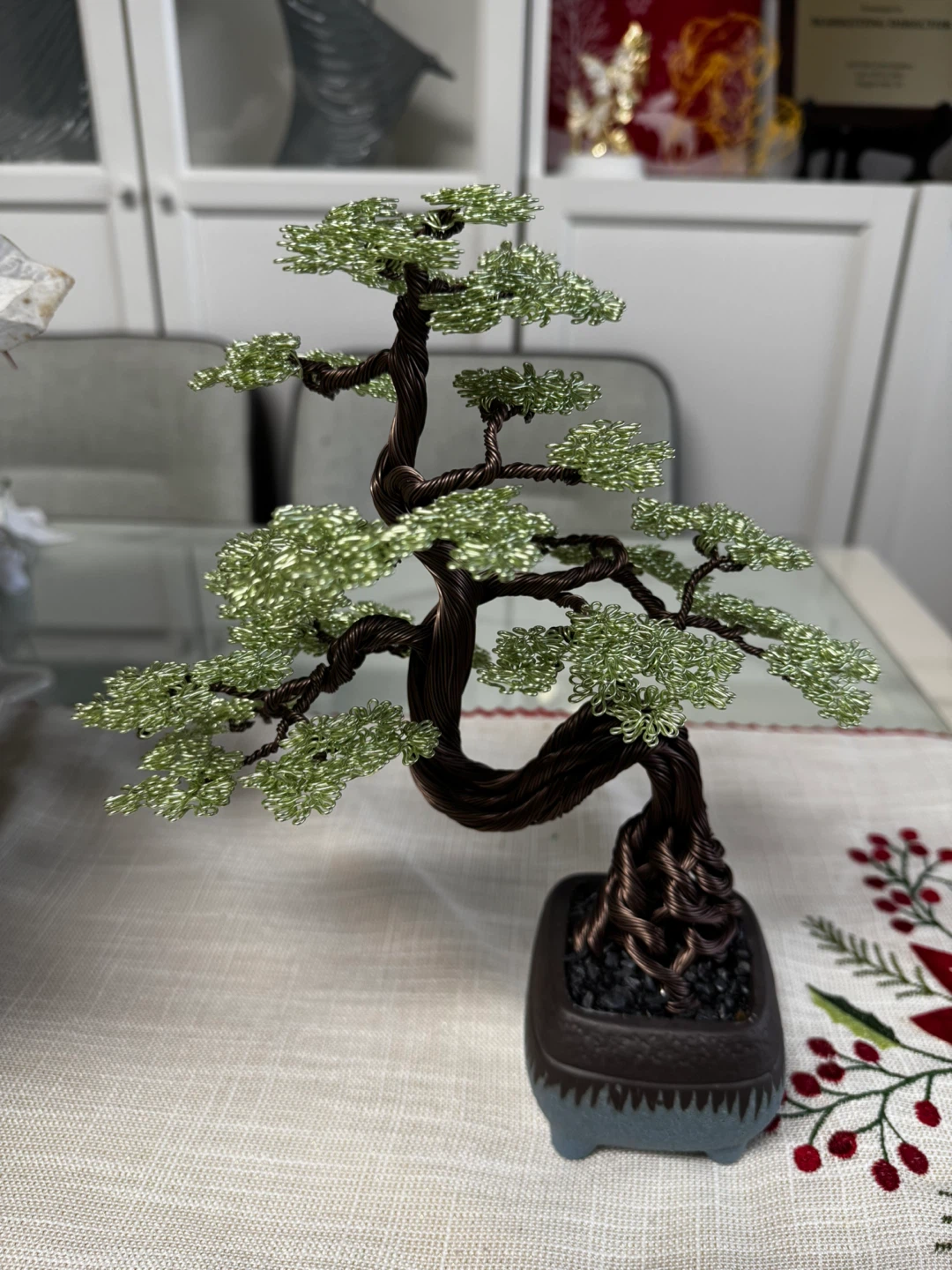 Handcrafted Aluminum Bonsai Tree (LIME COLOR)