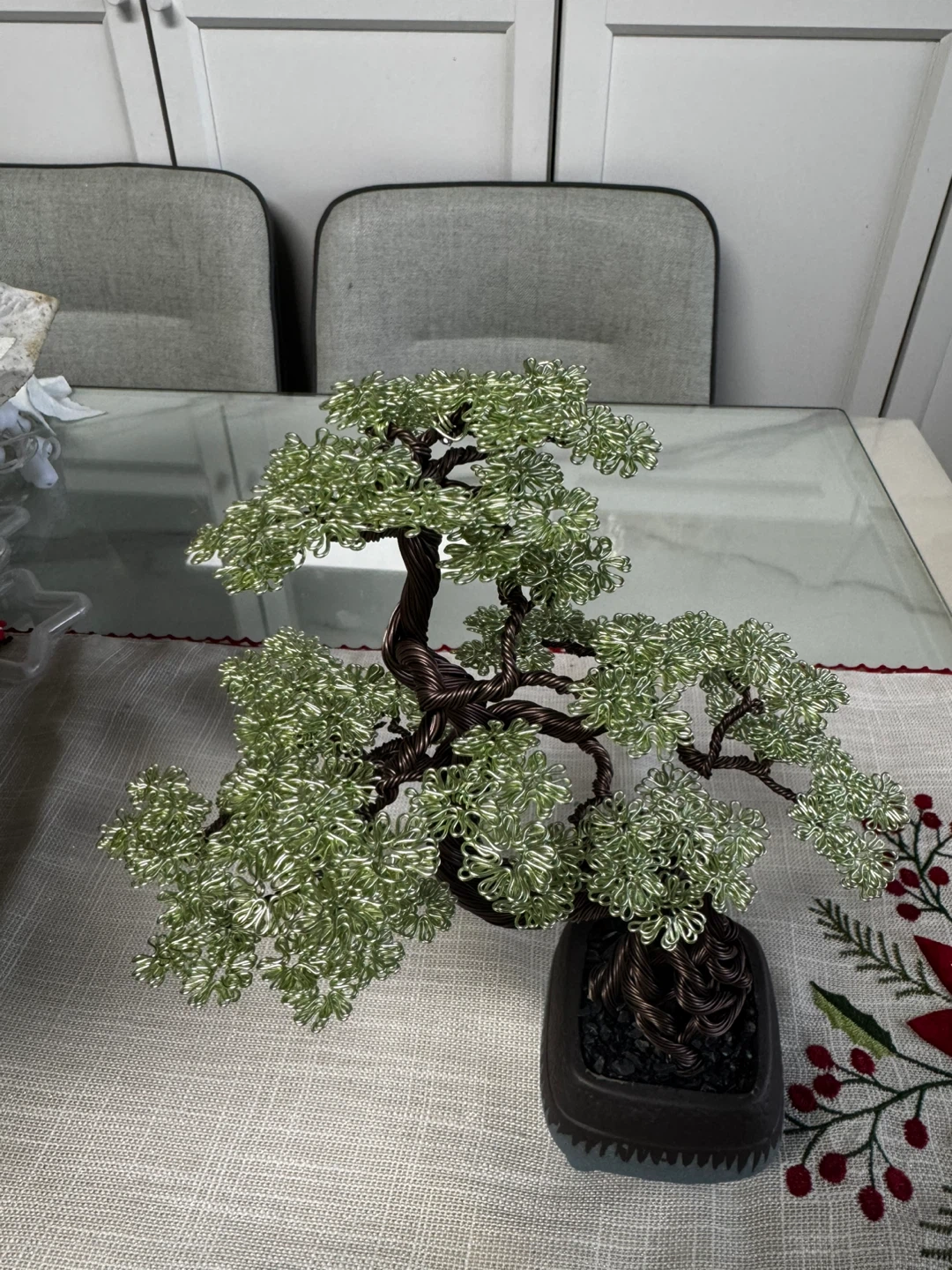 Handcrafted Aluminum Bonsai Tree (LIME COLOR) - photo 3