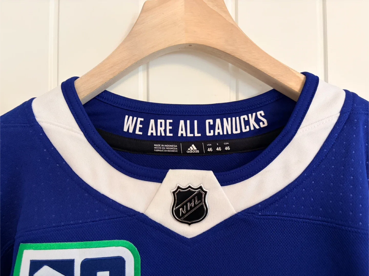 BNWT Authentic Adidas Vancouver Canucks Brock Boeser Jersey 46 image indicator(7)