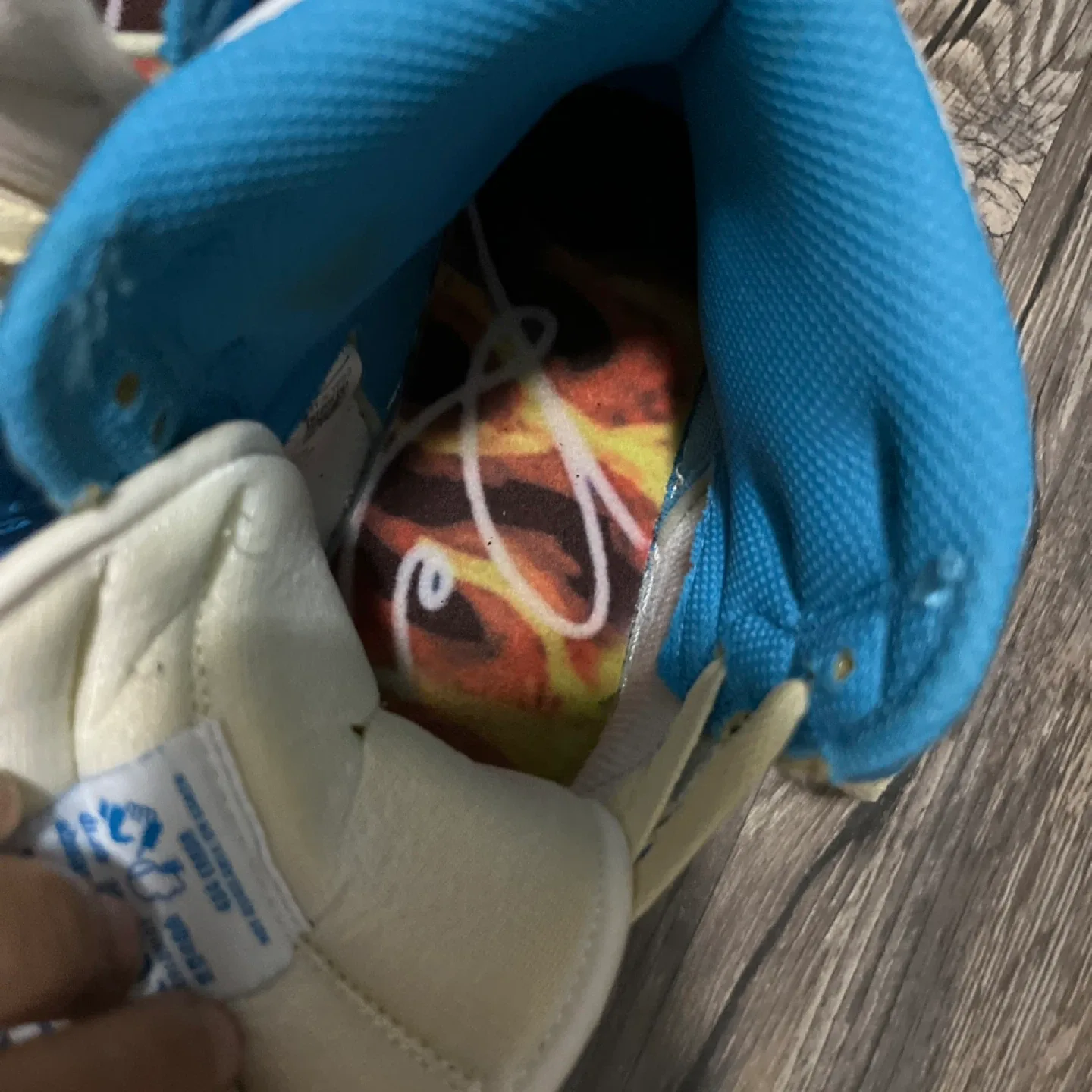 Rever Blue & White High-Top Sneakers image indicator(6)