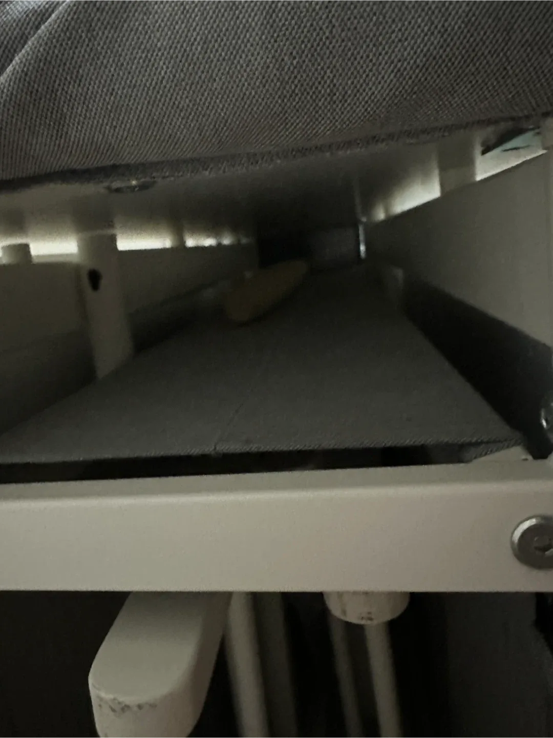 White Folding Table with Gray Chairs image indicator(6)