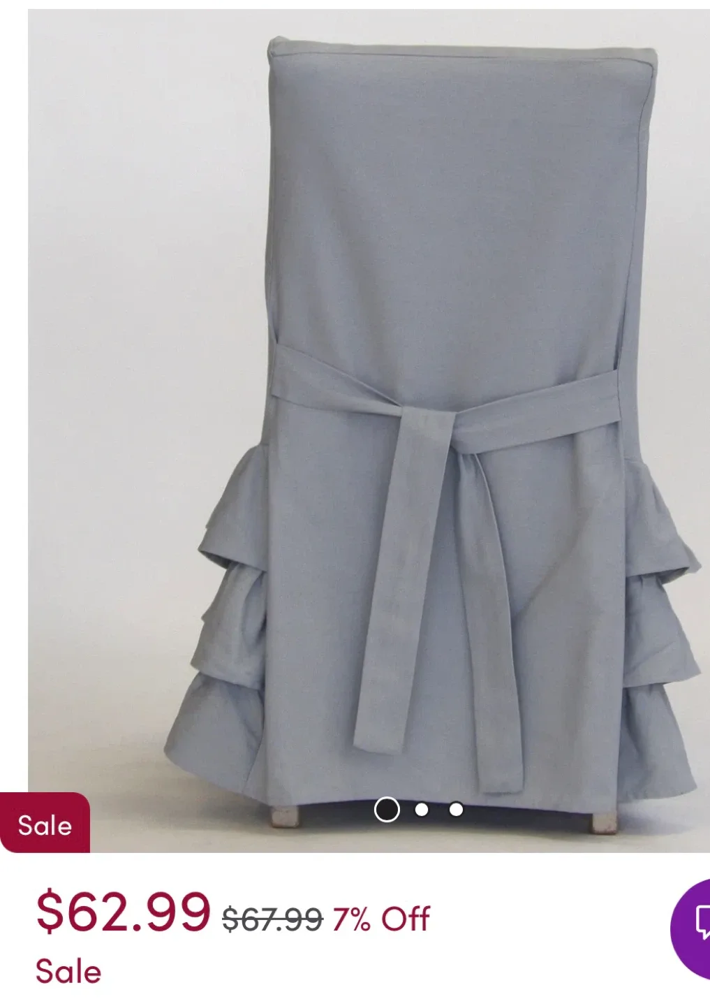 SIX (6) Black fabric dining Chair Covers image indicator(7)