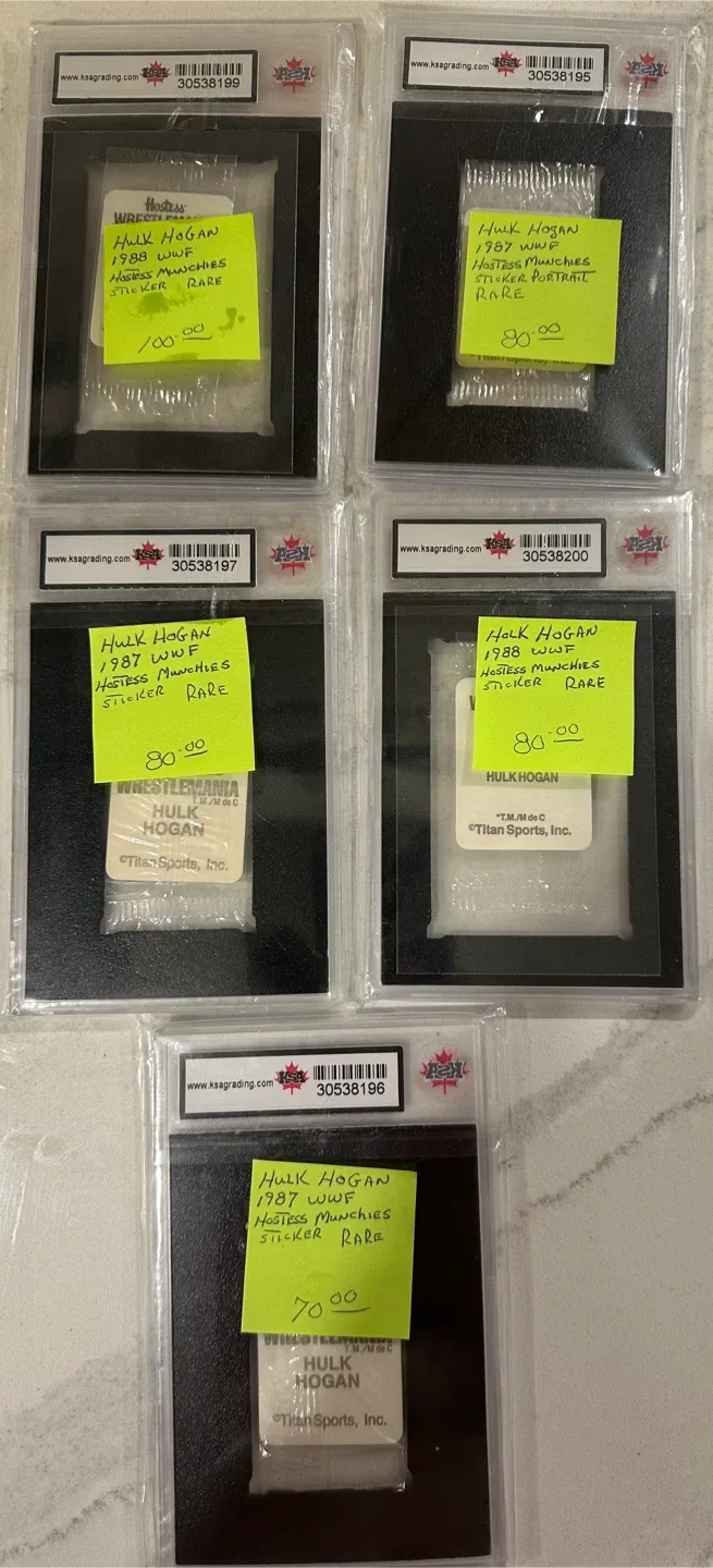 KSA GRADED HOSTESS MUNCHIES HULK HOGAN CARDS image indicator(7)