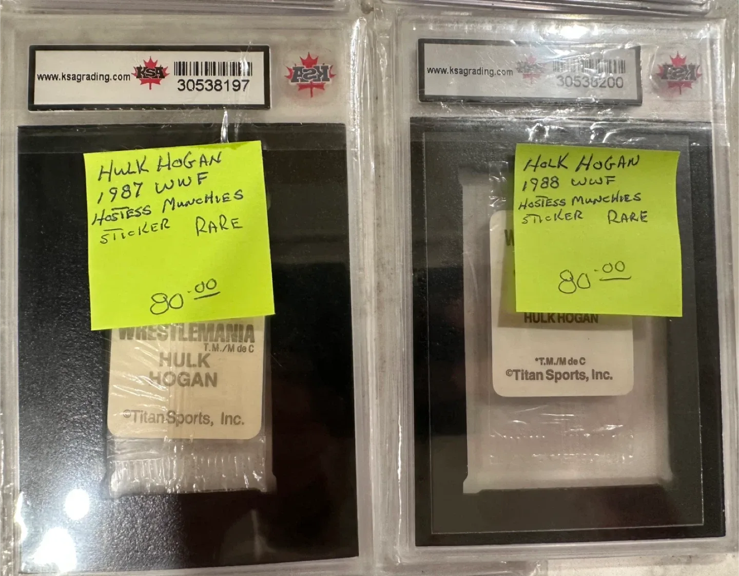 KSA GRADED HOSTESS MUNCHIES HULK HOGAN CARDS image indicator(9)