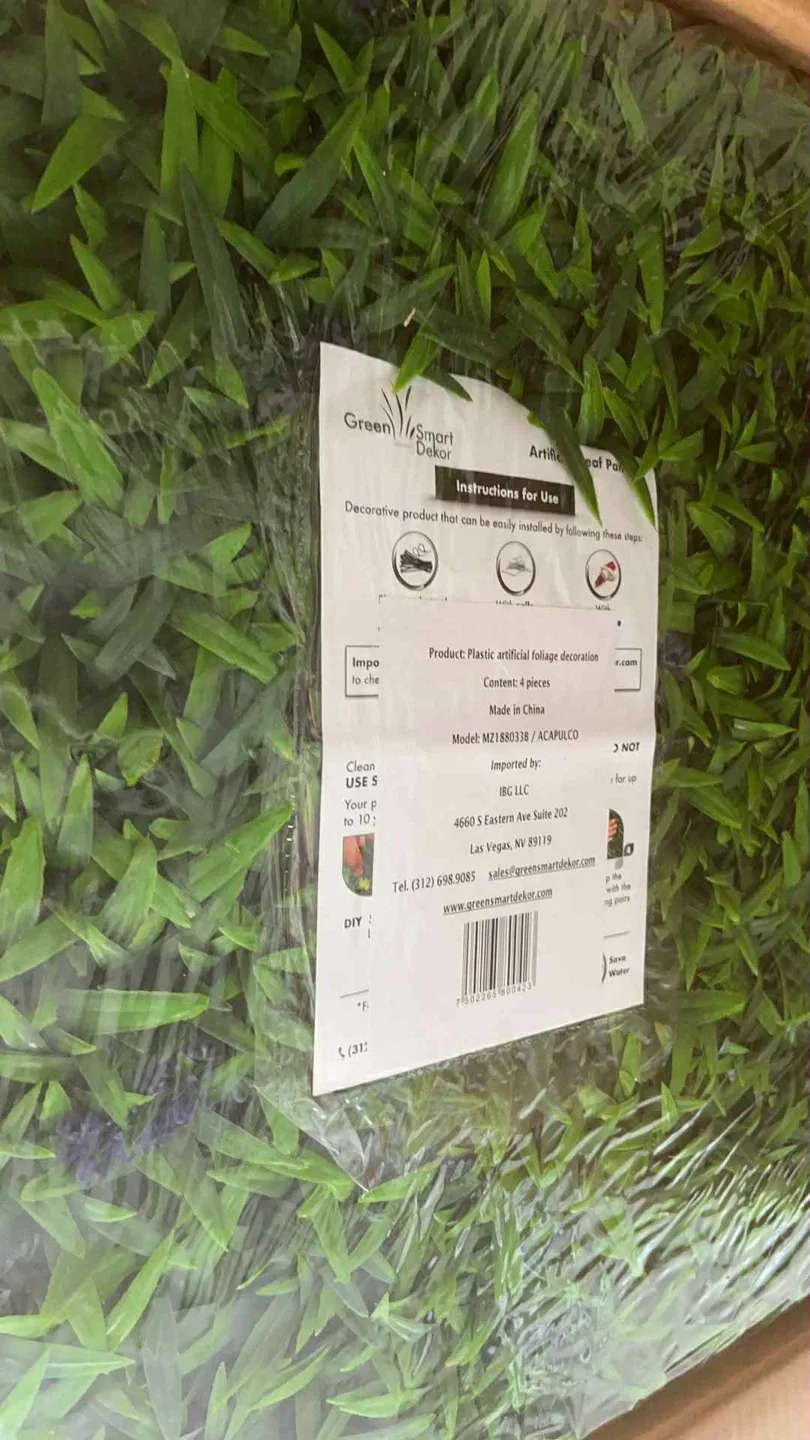 4pc,Artificial Decorative Acapulco Leaves Wall Panels ,20x20 image indicator(7)