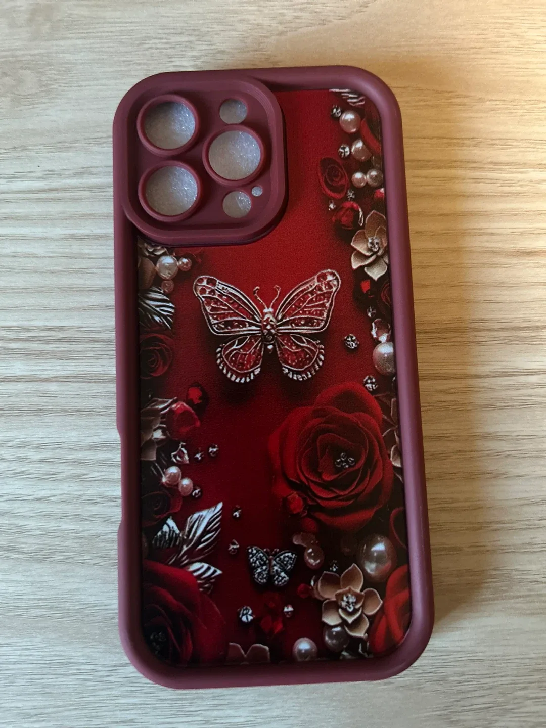 Red Floral iPhone Case