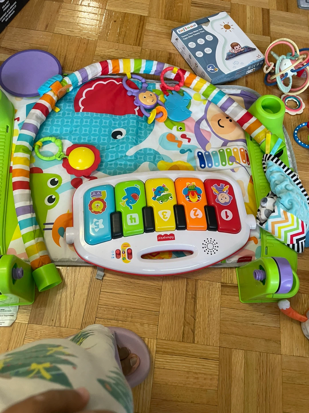 Baby Play Mat with Piano & Soft Blocks
