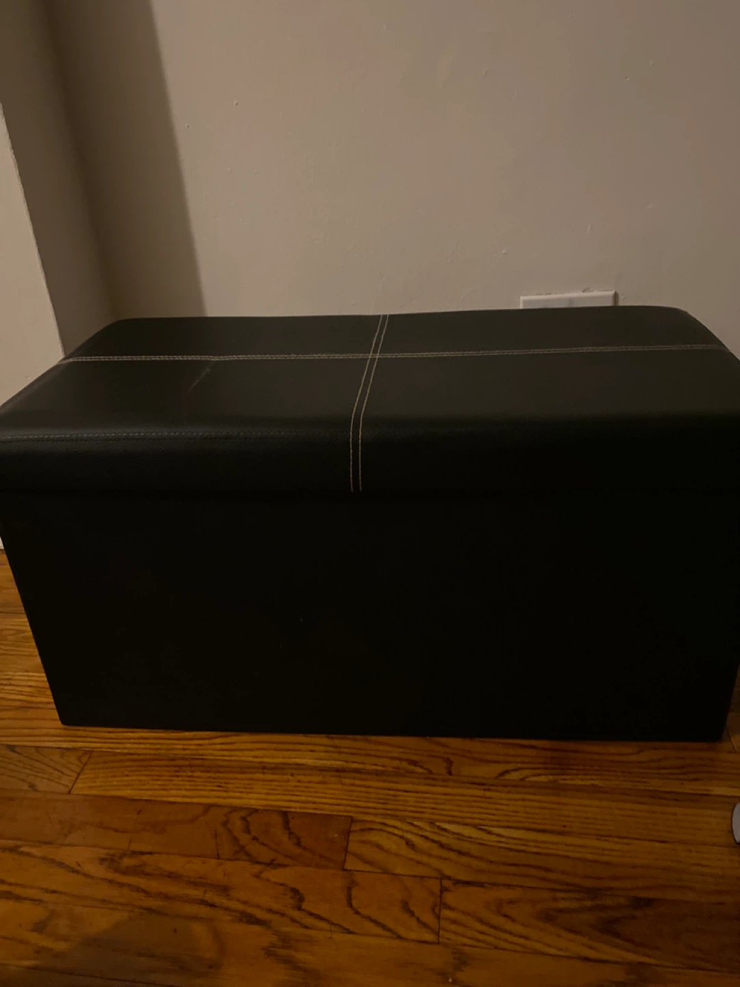 Black Storage Ottoman