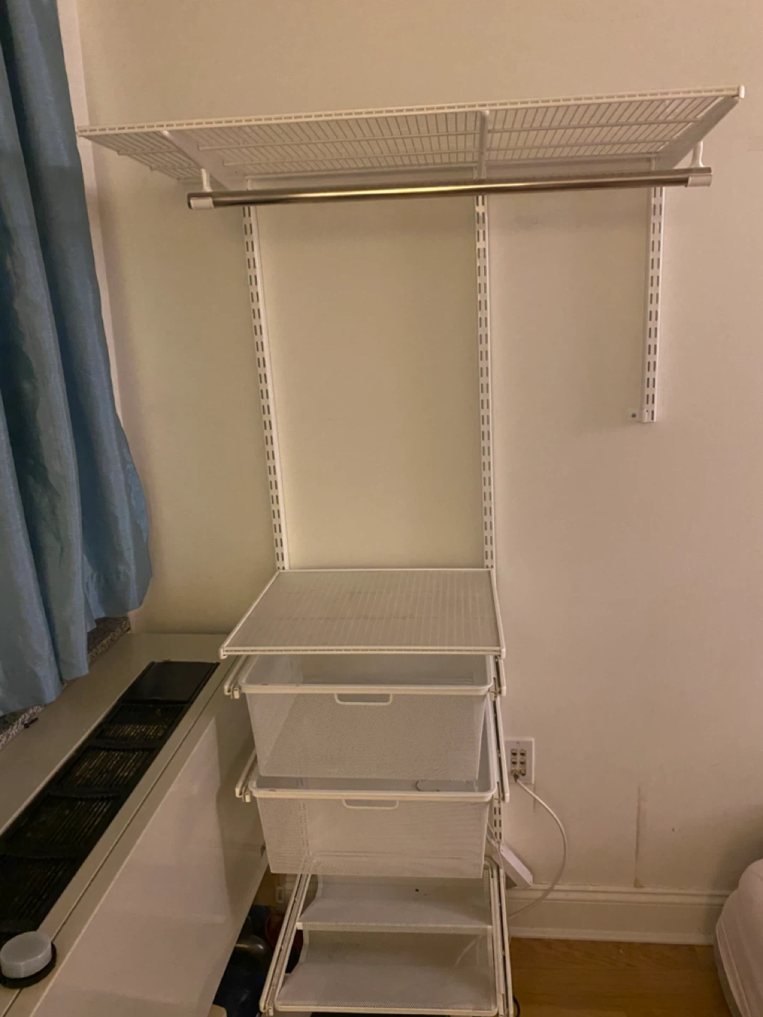 White Elfa Closet System