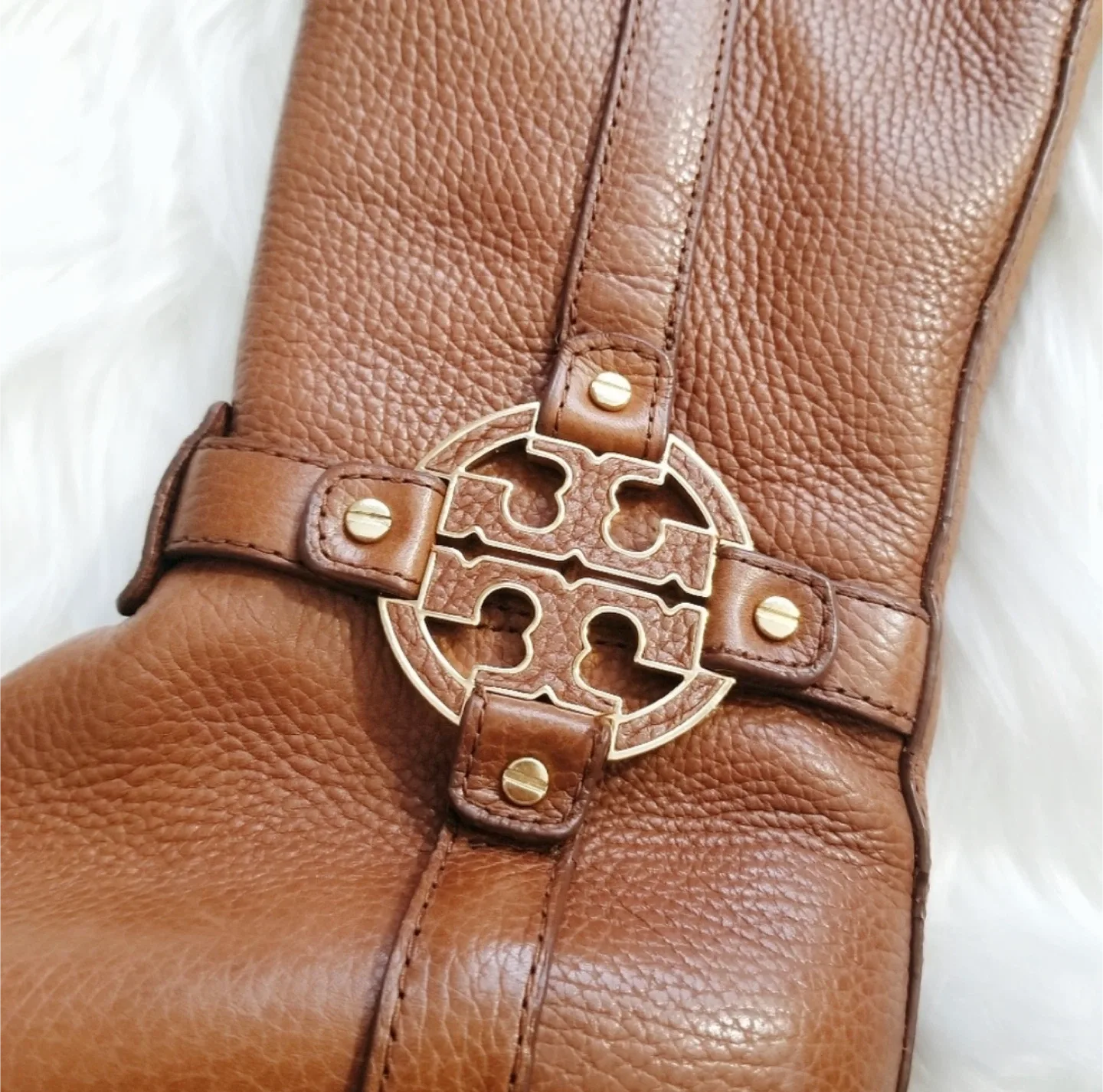 Tory Burch Brown Leather Riding Boots image indicator(2)