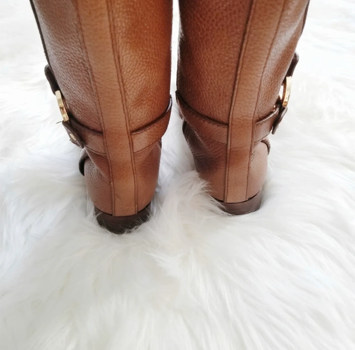 Tory Burch Brown Leather Riding Boots image indicator(3)