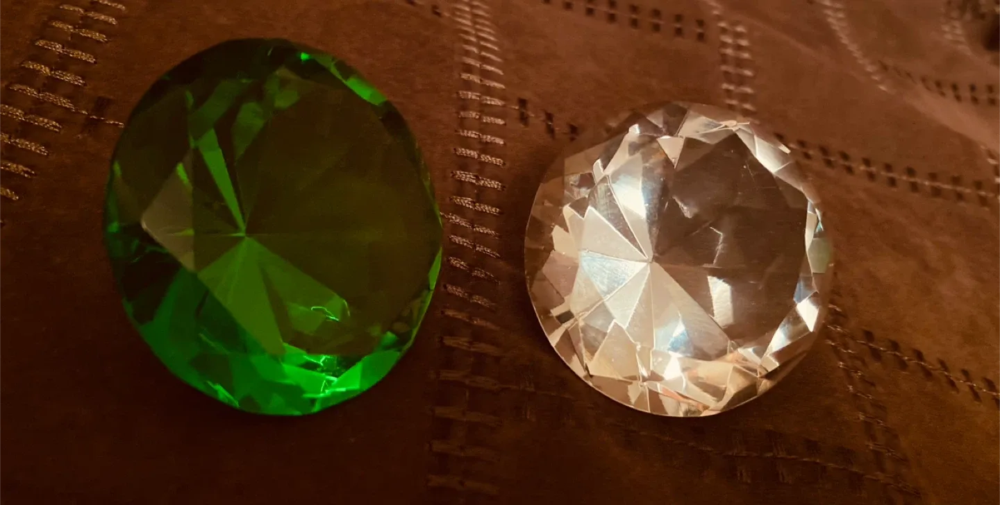 Decorative Green and Clear Gemstone Paperweights image indicator(3)