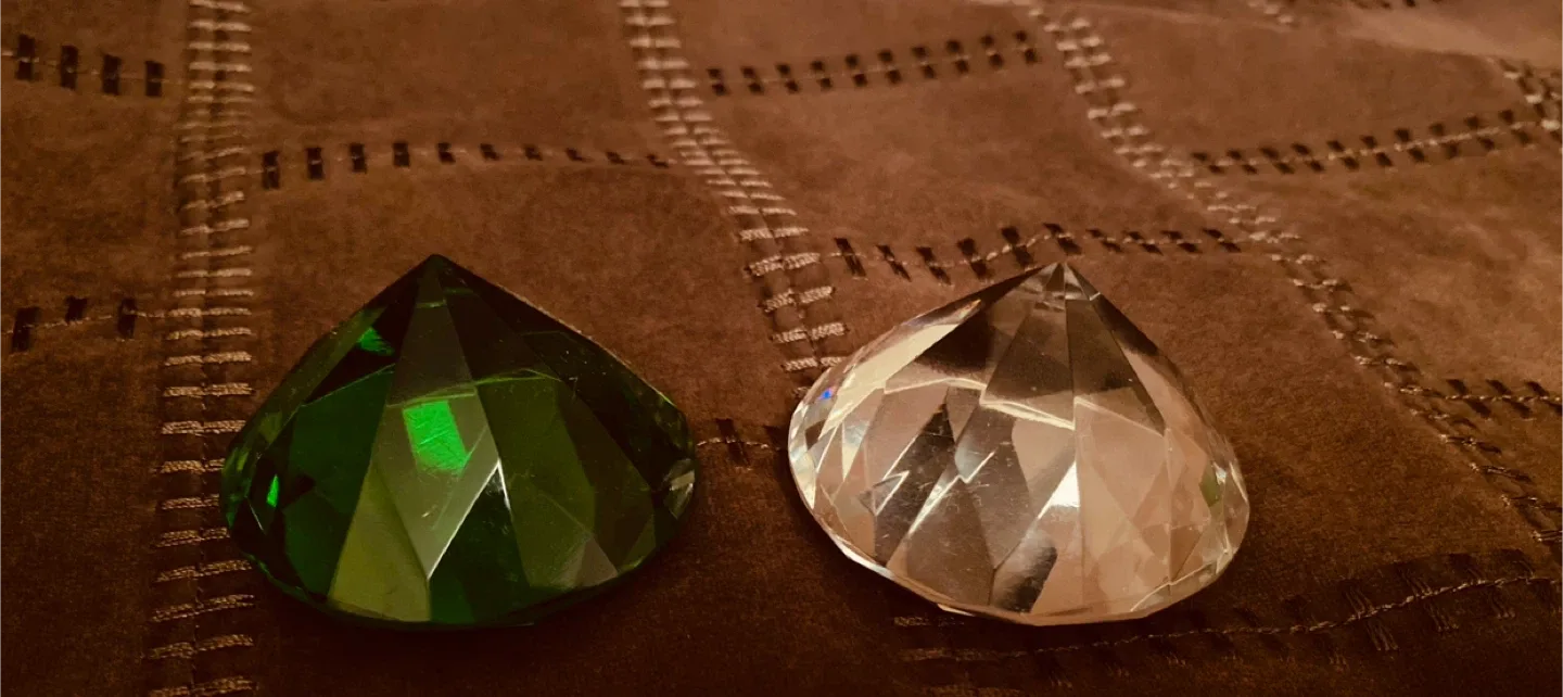 Decorative Green and Clear Gemstone Paperweights image indicator(4)